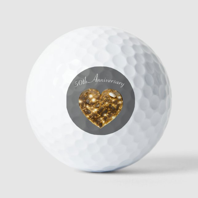 Goldene Hochzeit Golfball (Vorderseite)