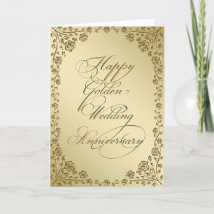 Goldene Hochzeit Grußkarte Karte