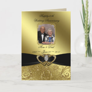 Goldene Hochzeit Jubiläumsfoto Grußkarte Karte