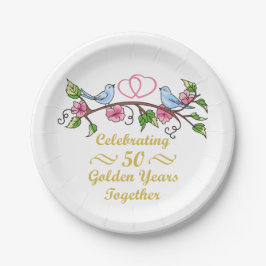Goldene Hochzeit Pappteller