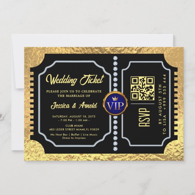Goldene Hochzeit Party qr Code Einladung (Vorderseite)