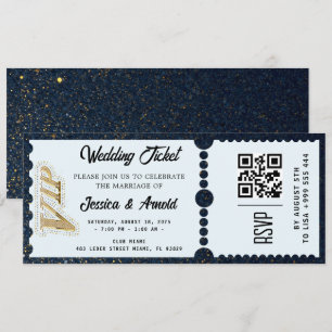 Goldene Hochzeit Party-Ticket-Einladung Einladung