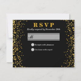 Goldene Hochzeit RSVP Karte