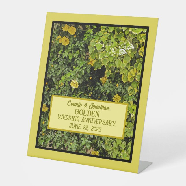 Goldene Hochzeit Sockelschild (Vorderseite)
