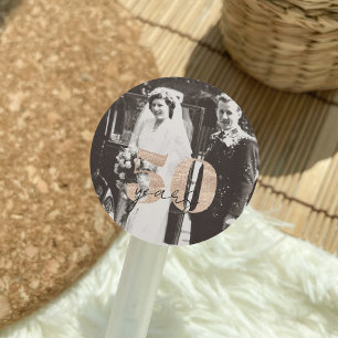 Goldene Hochzeit zum 50. Jahrestag Runder Aufkleber