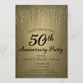 Goldene Hochzeit zum 50. Jubiläum Party Einladung