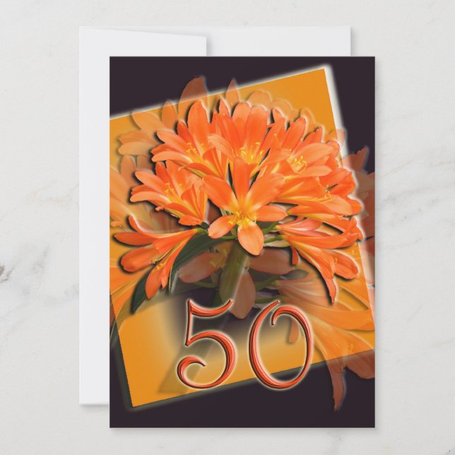 Goldene Hochzeit zum Jubiläum Einladung (Vorderseite)