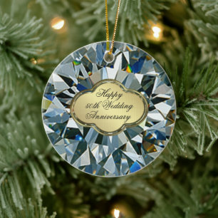 Goldene Hochzeit zum Jubiläum Keramikornament