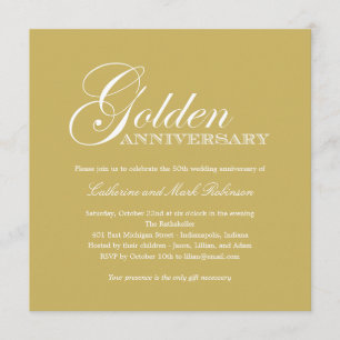 Goldene Hochzeitseinladung Einladung
