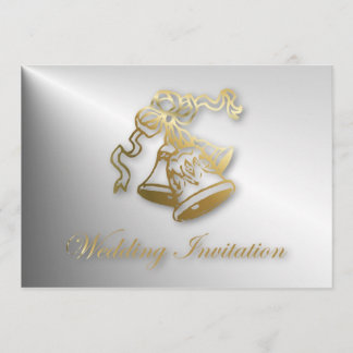 Goldene Hochzeitsglocken Einladung