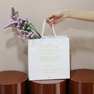 Goldene Hochzeitsyklen Begrüßungstasche Hotelgast- Große Geschenktüte