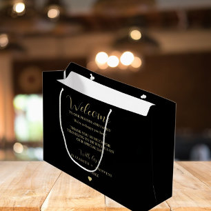 Goldene Hochzeitsyklen Begrüßungstasche Hotelgast- Große Geschenktüte