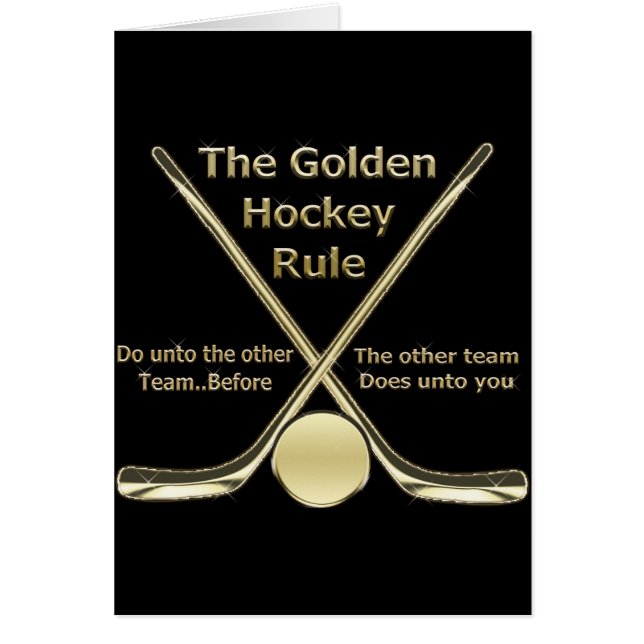 Goldene Hockey-Regel-Karte (Vorne)