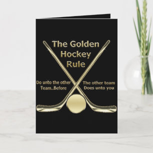 Goldene Hockey-Regelkarte Karte