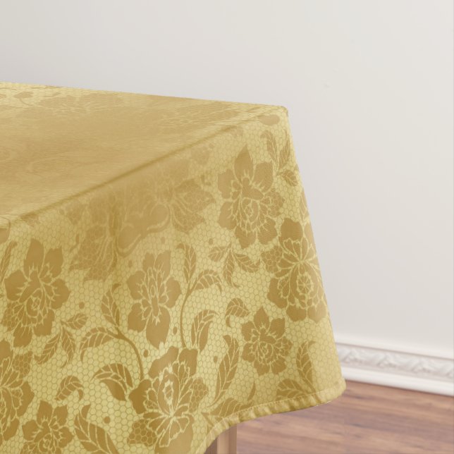 Goldene Honeycomb Blume Florenz Elegantes Abendess Tischdecke (Beispiel)