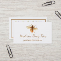 Goldene Honig-Bienen-Visitenkarte