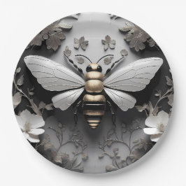 Goldene Honigbiene Kunst Pappteller