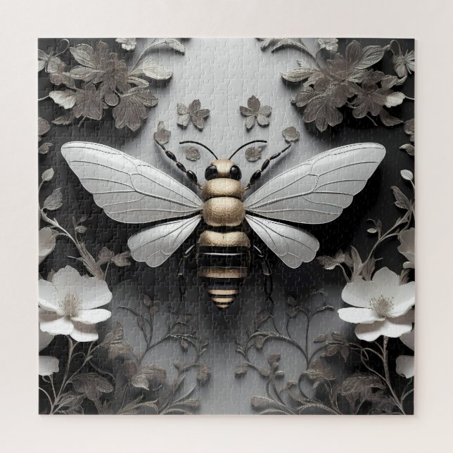 Goldene Honigbiene Kunst Puzzle (Vertikal)
