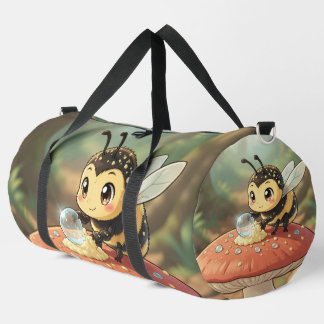 Goldene Hummel im Blütentanz Duffle Bag