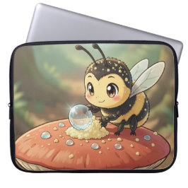 Goldene Hummel im Blütentanz  Laptopschutzhülle
