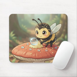 Goldene Hummel im Blütentanz  Mousepad