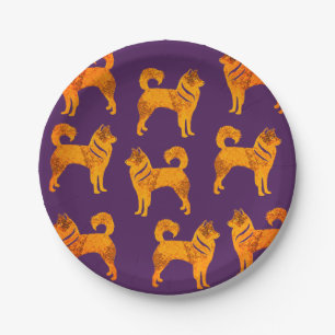 Goldene Huskies, kundenspezifische Papierplatte Pappteller