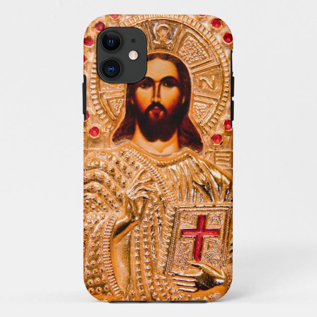 Goldene Ikone Jesu Christi Case-Mate iPhone Hülle (Rückseite)
