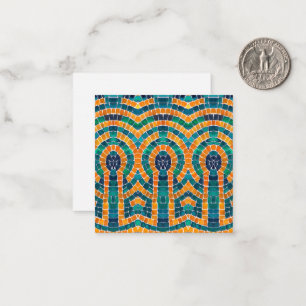 GOLDENE IKONEN MOSAIK 6,35 cm quadratische flache Mitteilungskarte