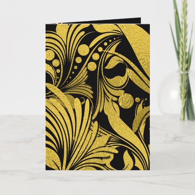 Goldene Imitate Rodelbahn mit Aussicht Feiertagskarte (Vorderseite)