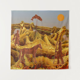 Goldene Indianer Wandteppich