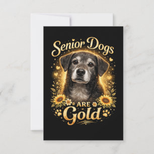 Goldene Jahre, treue Herzen Dankeskarte