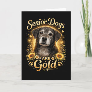 Goldene Jahre, treue Herzen Feiertagskarte