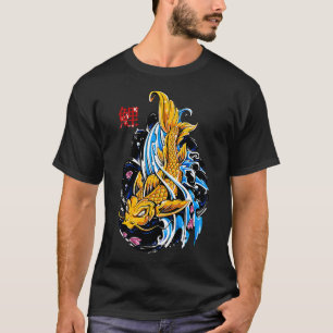 Goldene japanische Koi-Fisch-Gestaltung T-Shirt