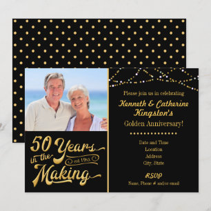 Goldene Jubiläumsfeier, 50 Jahre in der Entstehung Einladung