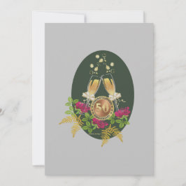 Goldene Jubiläumsflachkarte Feiertagskarte