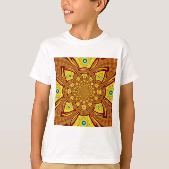 Goldene Kaleidoskop Kunst, Dichtung T-Shirt (Vorderseite)