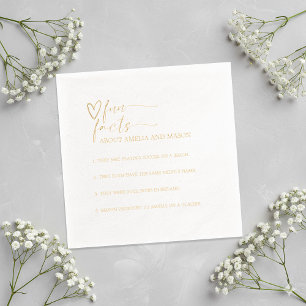Goldene Kalligrafie-Hochzeit Interessante Fakten Servietten Mit Folie