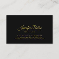 Goldene Kalligrafie-Skript Elegantes Schwarzes Min
