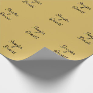 Goldene Kalligrafie trendige einfache Personenname Geschenkpapier