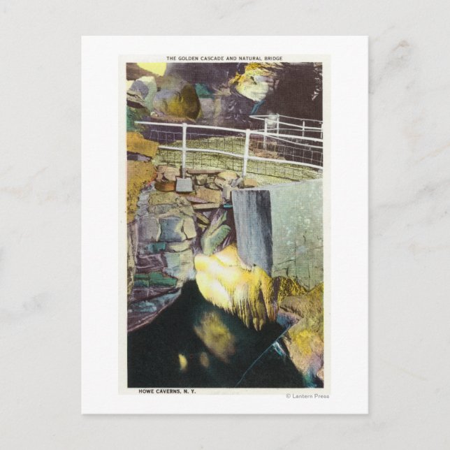 Goldene Kaskade und Aussicht auf die natürliche Br Postkarte (Vorderseite)