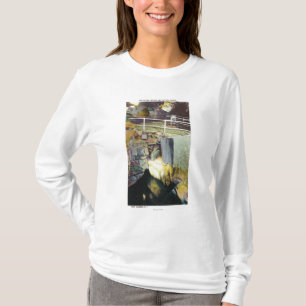 Goldene Kaskade und natürliche Brücken-Ansicht T-Shirt