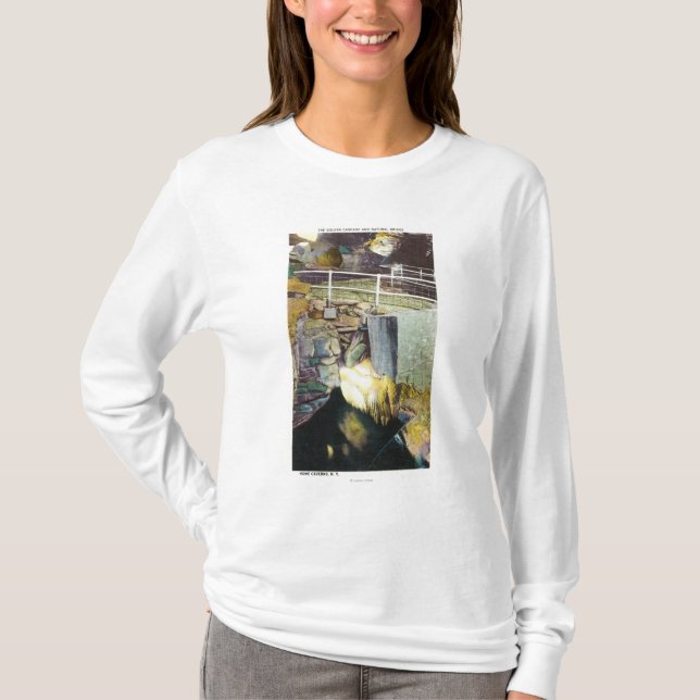 Goldene Kaskade und natürliche Brücken-Ansicht T-Shirt (Vorderseite)