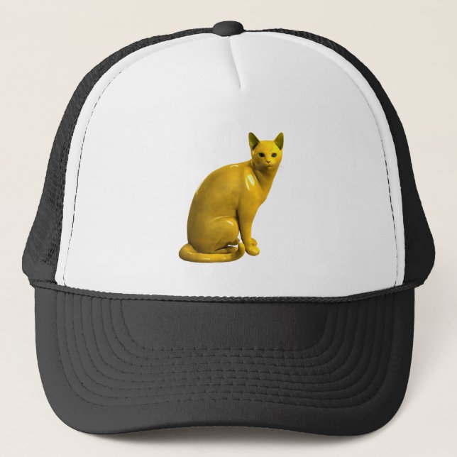 Goldene Katze Truckerkappe (Vorderseite)