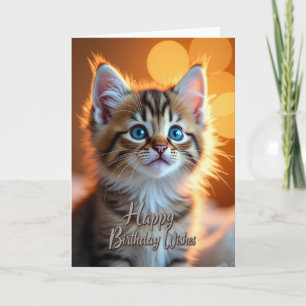 Goldene Katzen-Geburtstagskarte Karte