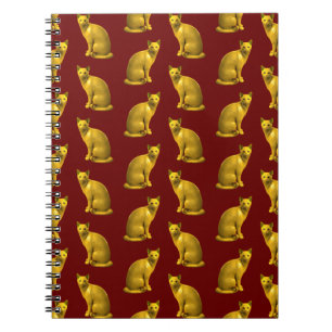 Goldene Katzen Notizblock