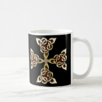 Goldene keltisches Kreuz-Tasse