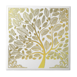 Goldene Keramik Fliese