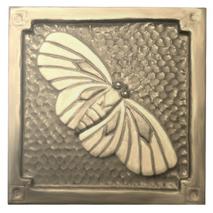 Goldene Keramik Handwerkerin Moth Fliese