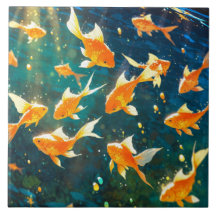 Goldene Keramik Tile