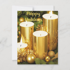 Goldene Kerzen Weihnachtsfeiertage Postkarte